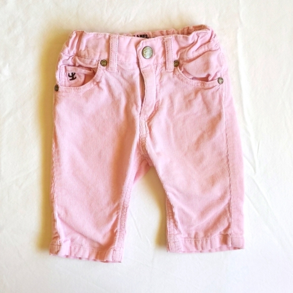 h&m l.o.g.g. pastel pink corduroy pants 2-4 months baby girl